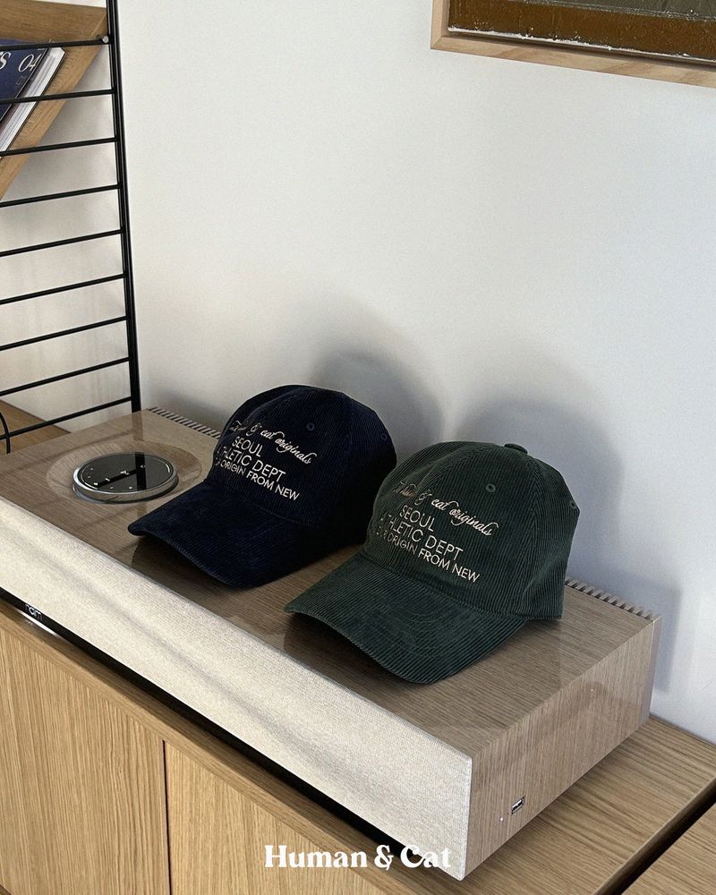SEOUL CORDUROY BALL CAP / DEEP GREEN
