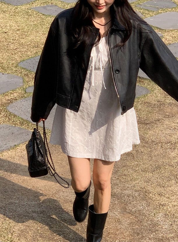 IF Spring Leather Jacket (3color)