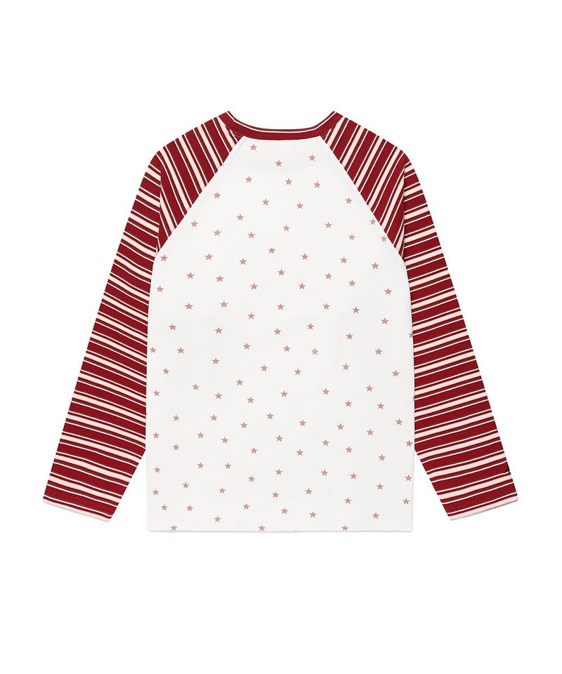 STRIPED STAR RAGLAN LS TEE WHITE(CV2GSFT550A)