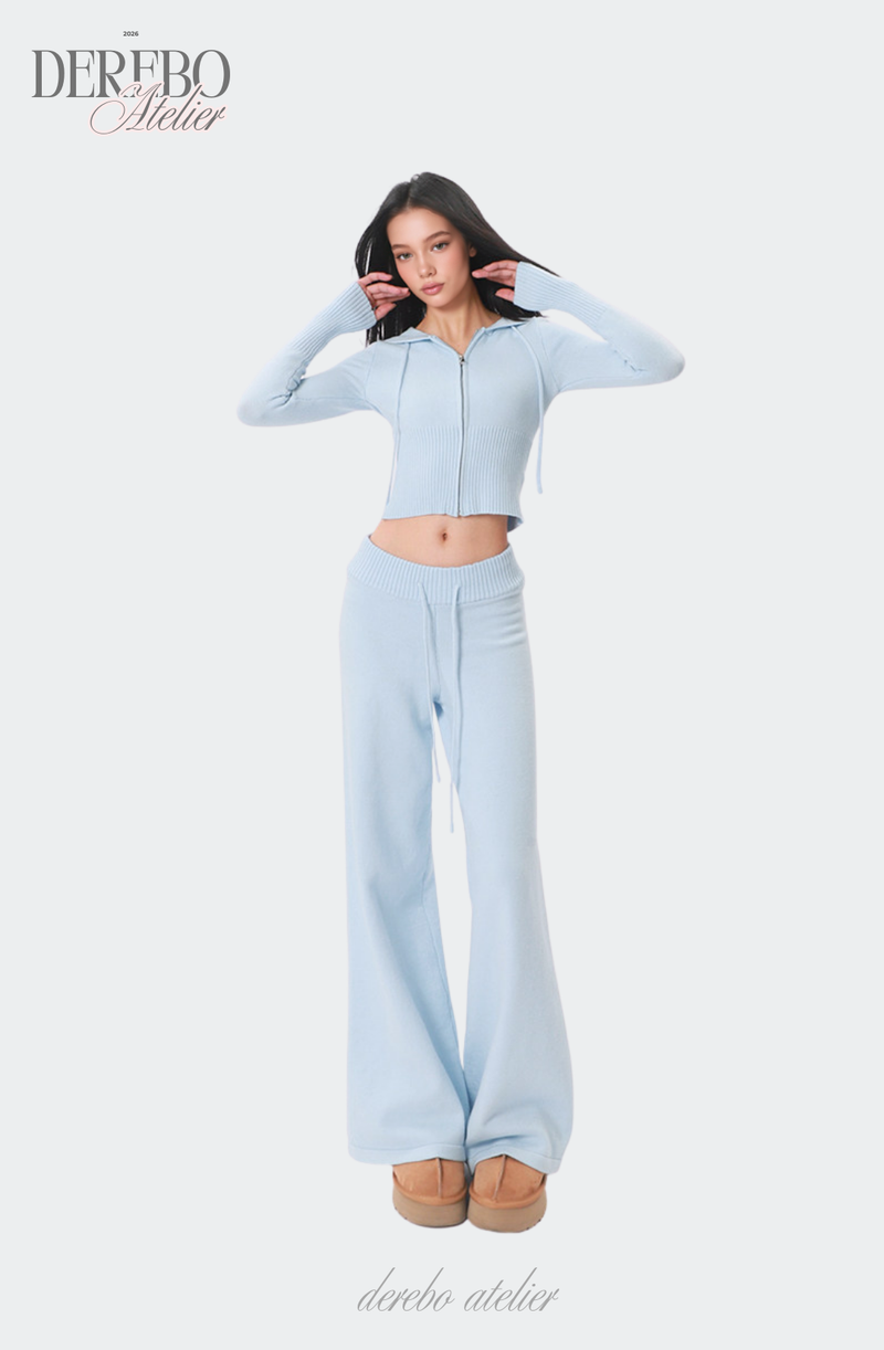 Cozy Knitwear Zip-up Training Set-up (PANTS)