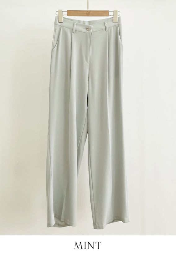 Light Cool Pintuck Wide Slacks