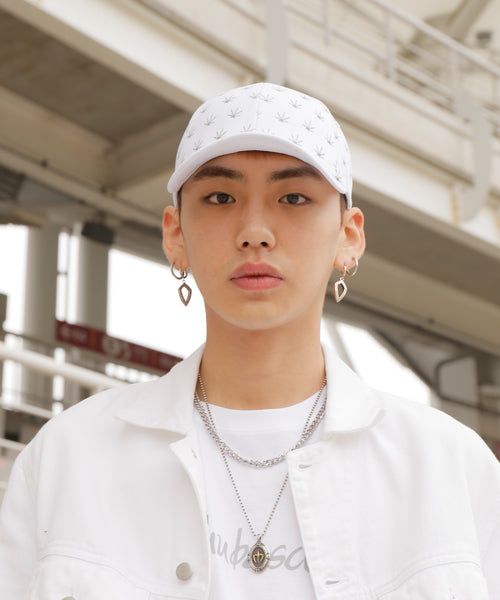 Chubasco Weed Pattern Ballcap BCW017 White