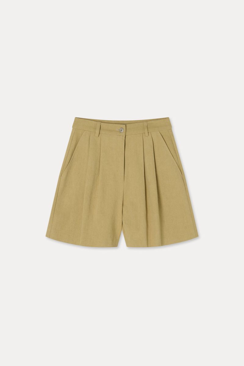 Cotton Twill Shorts_Yellow