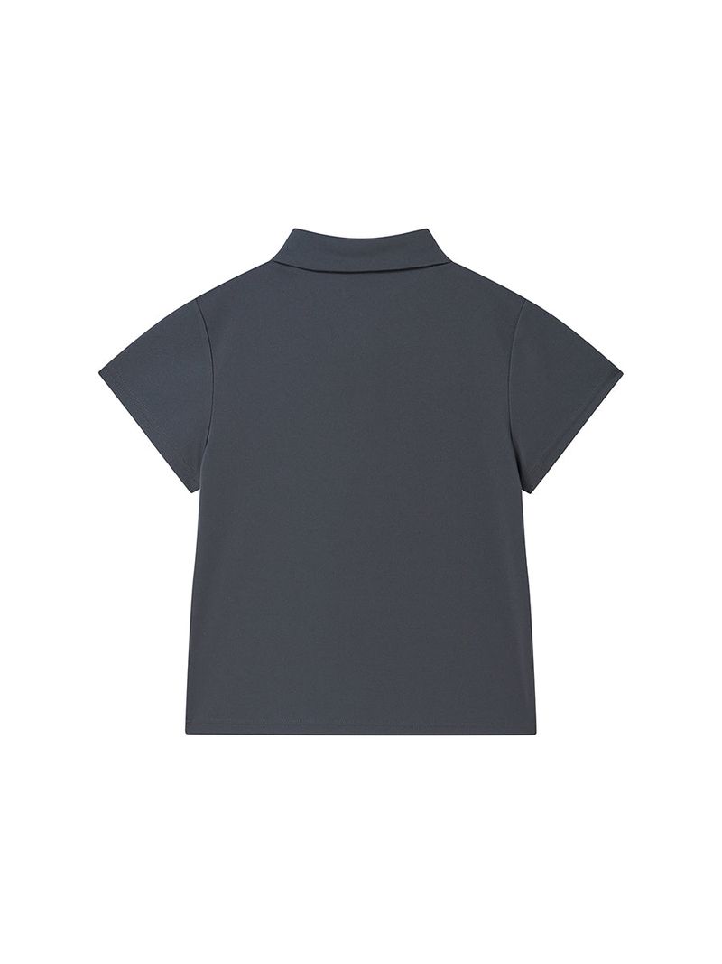 WING POLO SHIRT CHARCOAL