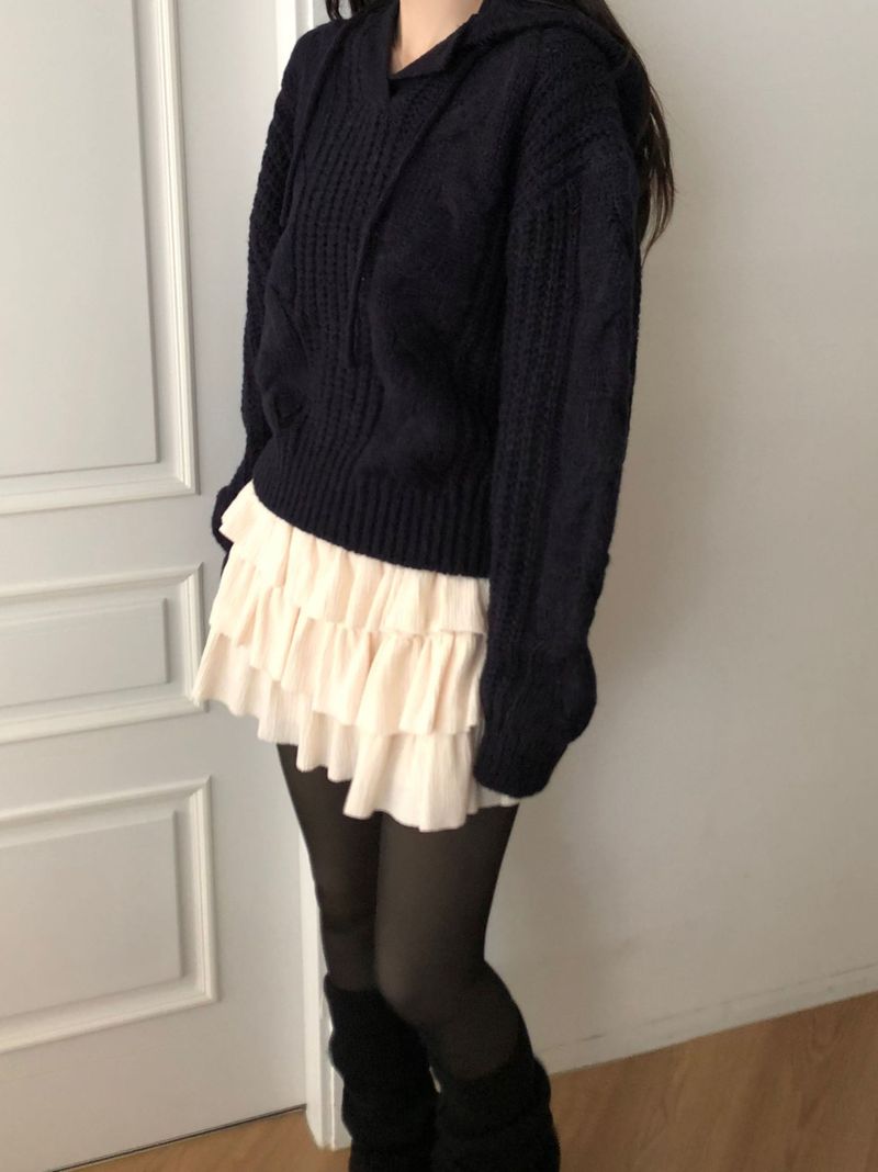 Pound Hooded Knit (2 colors)