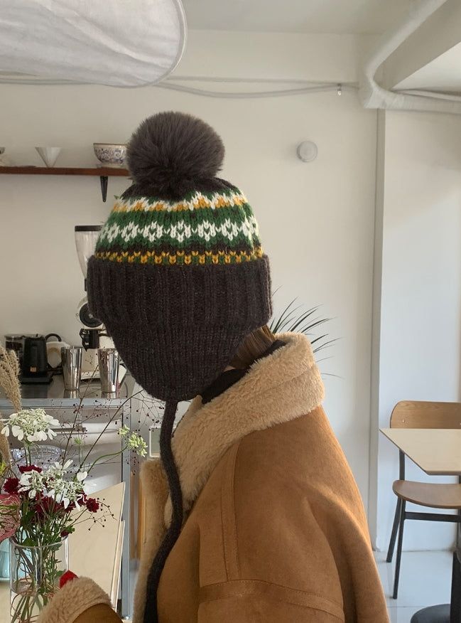 Panyu Snowflake Drop Knit Nordic Beanie