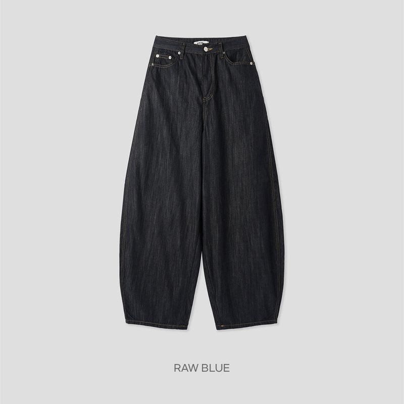 Low waist tab denim pants -1C
