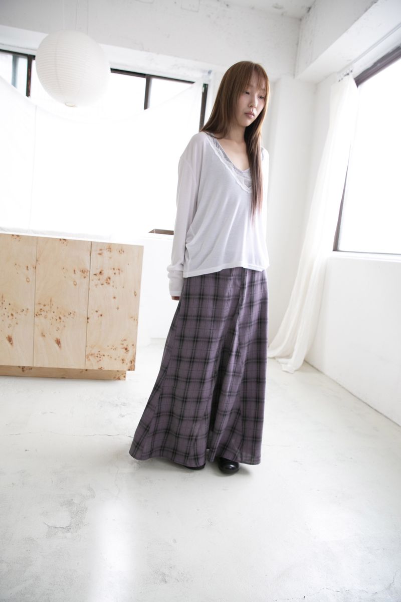 lace v-neck loose top(3colors)