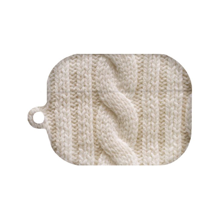 ONCESTUDIO(オンセスタジオ)の「(01 Ivory) Twisted Knitted matte AirPods Case(Smartphone Accessories)」