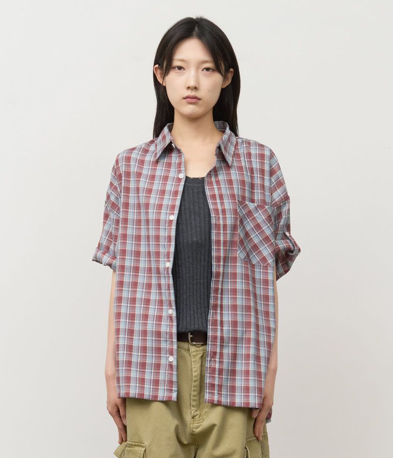 HIFIFNK(ハイファイファンク)の「Rier Rollup Checked Shirt(Tops)」
