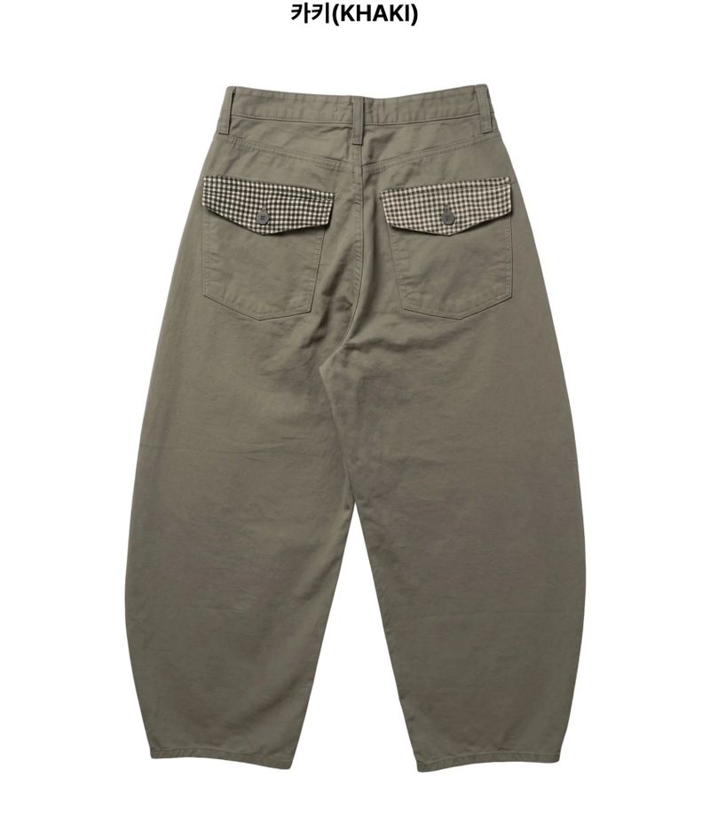 Muro Check Pocket Curved Pants
