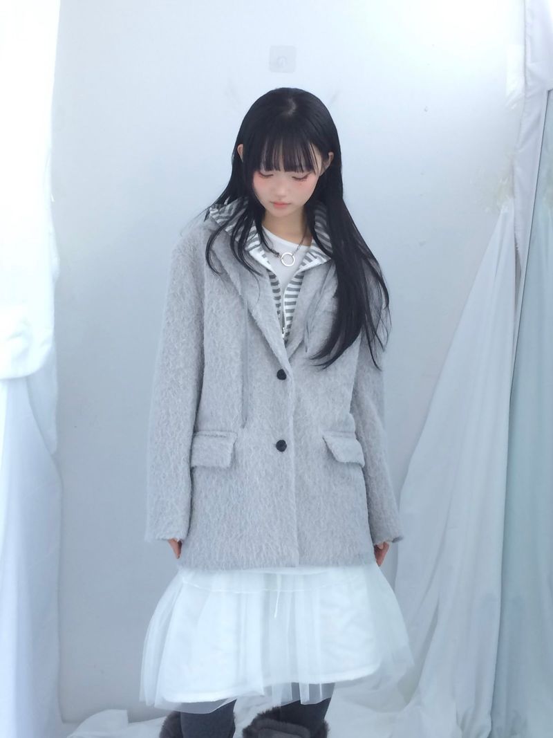 Hairy cream jacket
