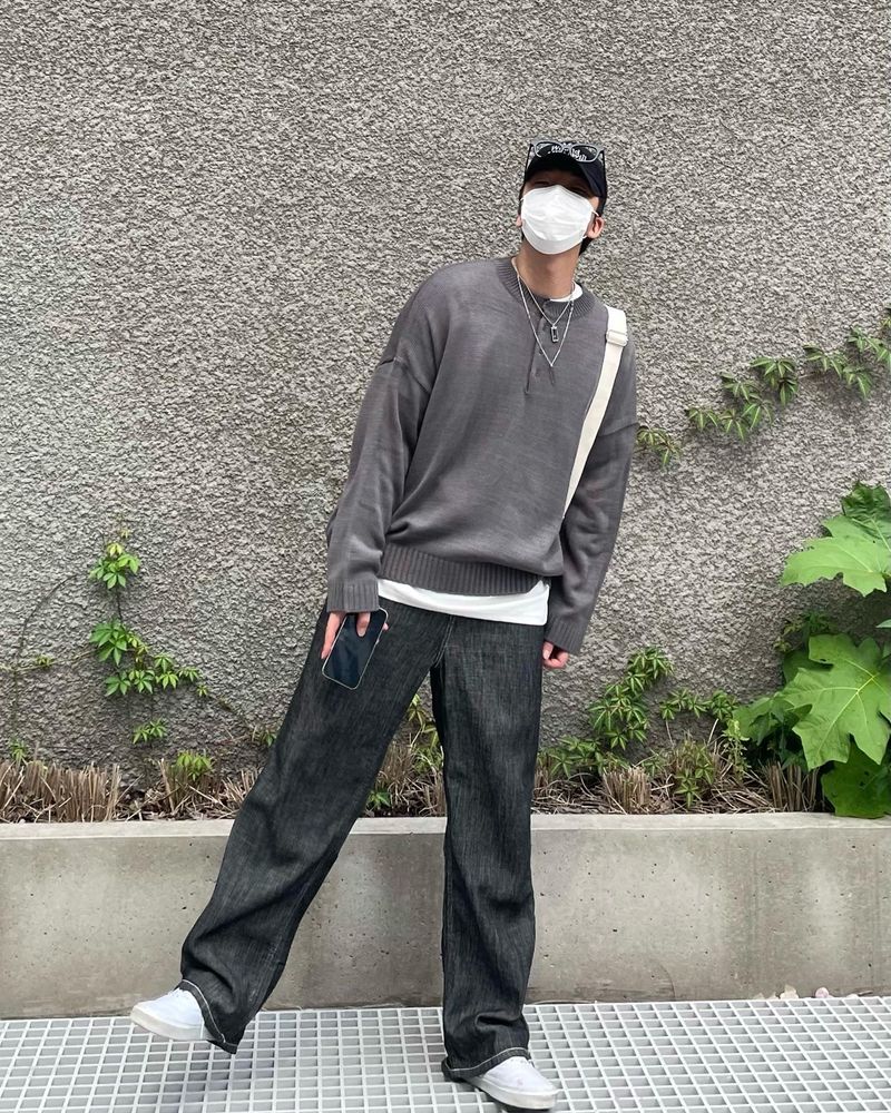 MOCA ROUND BUTTON KNIT(6COLOR)