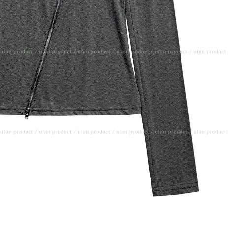 Hiko Unbalanced Button Zipper Long Sleeve
