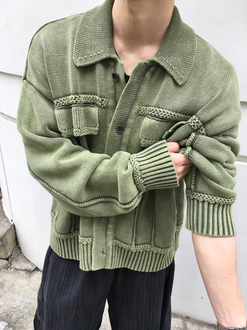 Enmic Trucker Washed Cardigan 2C