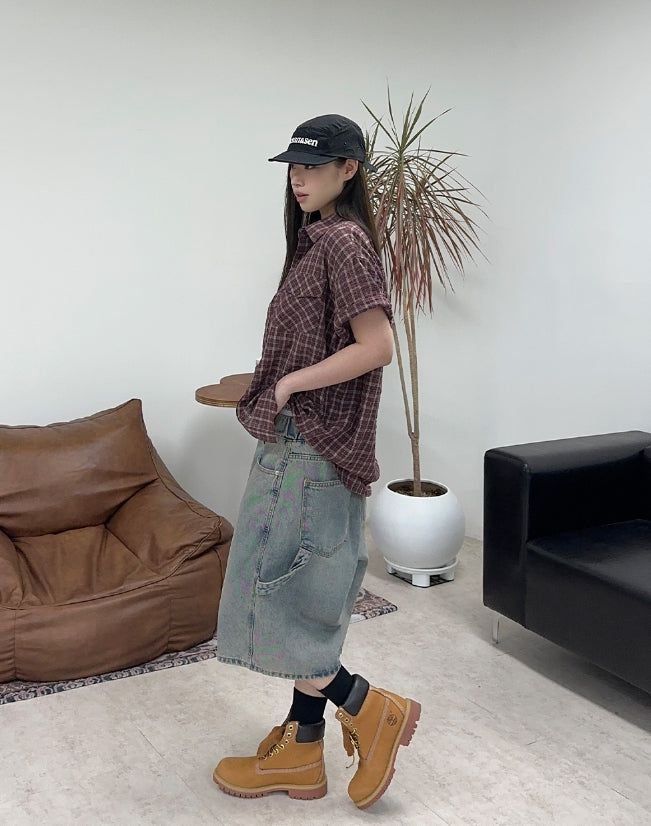 Cron two-pocket check shirt