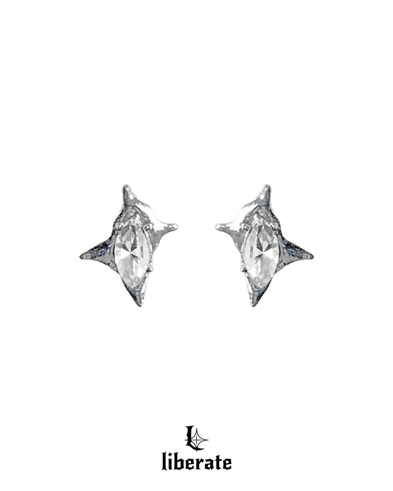 Crushed Square Cubic Earring