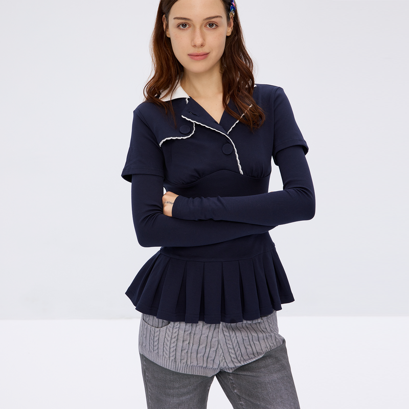 Cotton long sleeved shirt