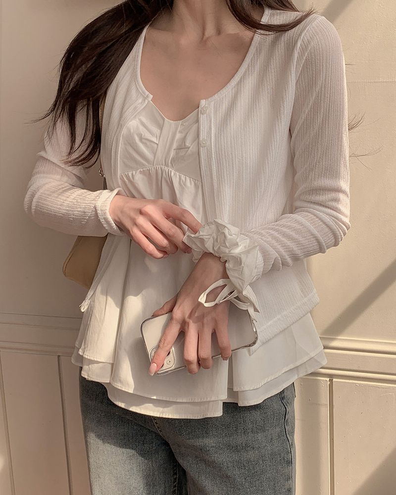 Hiren Burton See-Through Cardigan