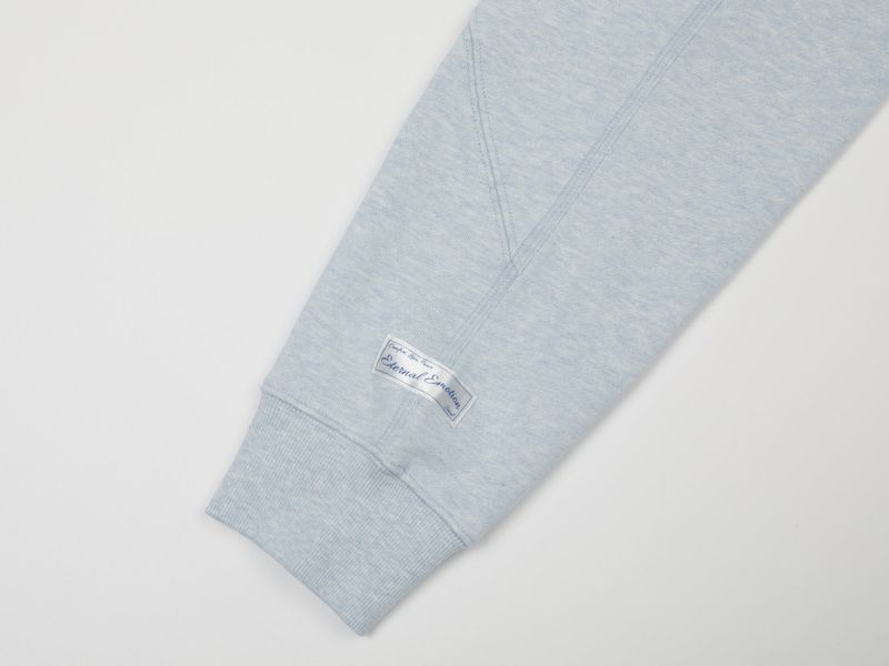 COMFORT DIAGONAL ZIP SWEATSHIRTS (LIGHT BLUE)