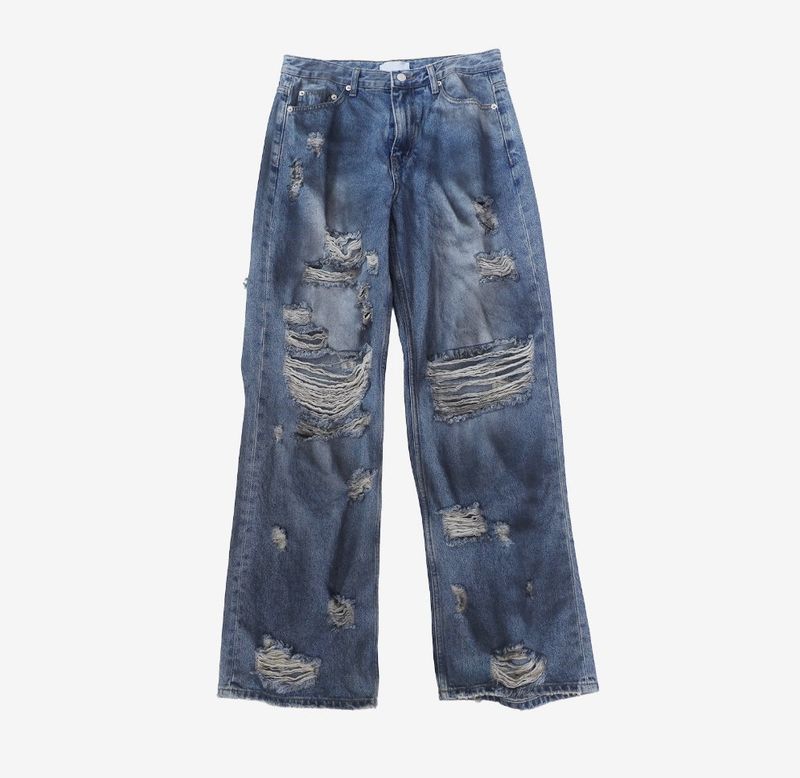 (Unisex) Jubi Damage Denim Pants