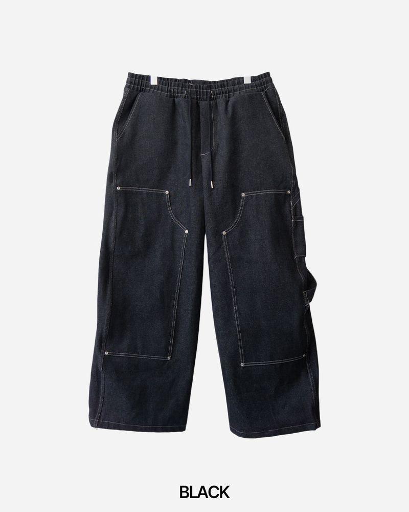 Road napping denim pants