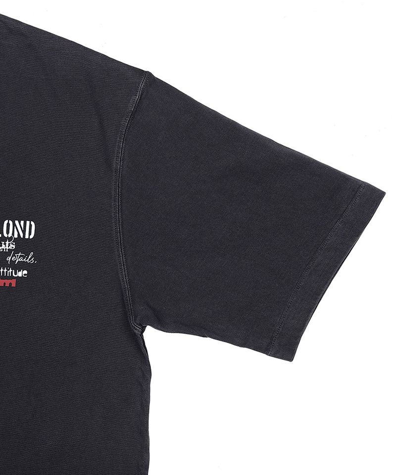 BBD ビンテージクラッシュピグメントTシャツ (ビンテージブラック)