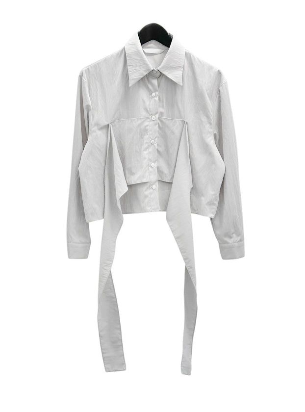 Robe Nylon Knot Crop Shirt