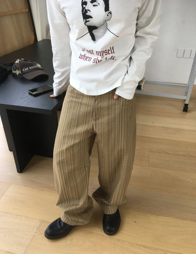 HOLY IN CODE（ホーリーインコード）の「No.1849 R stripe cotton wide PT（Pants）」