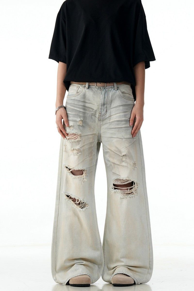 CZ Basicsの「Faded Ripped Wide Jeans（Pants）」