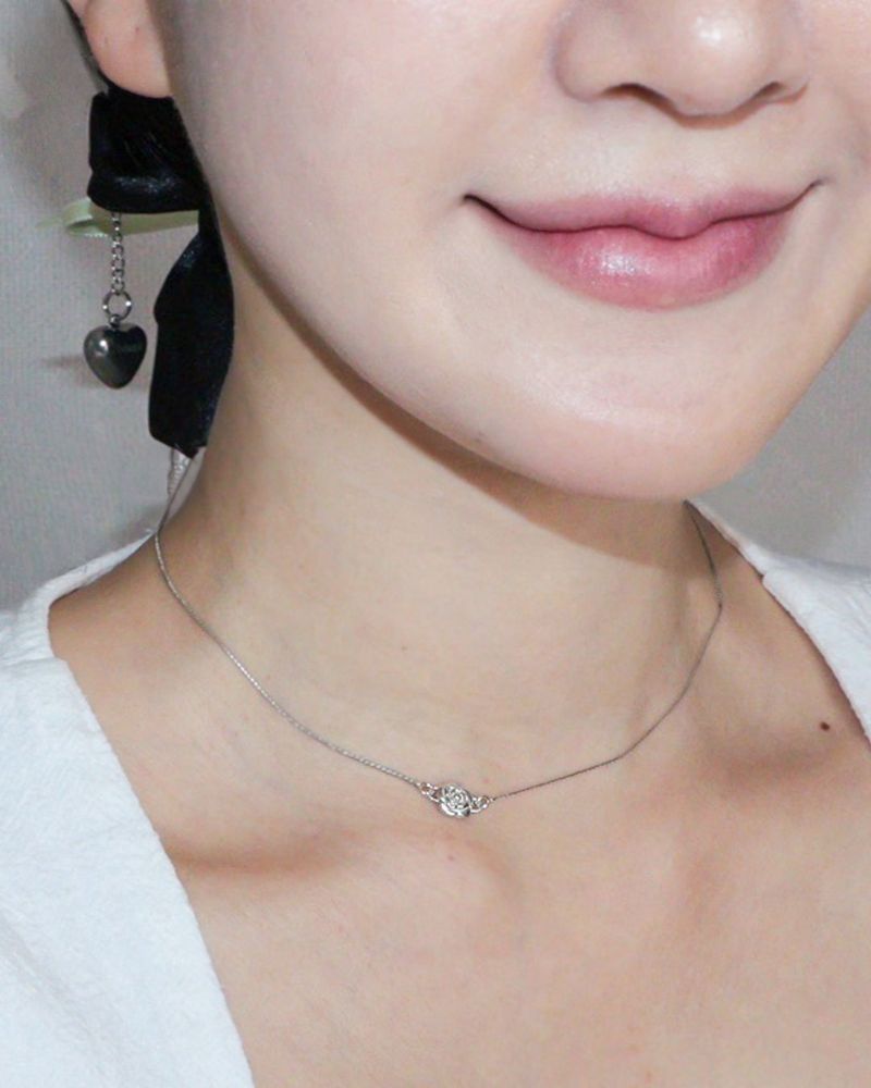 [MADE] lovely rose. rose chocker necklace