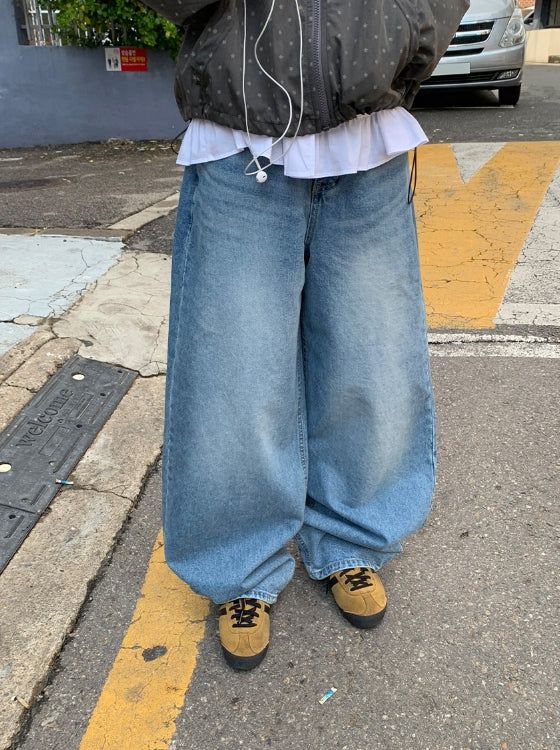 BAON（バオン）の「Nihin Washing Denim Wide Pants（Pants）」