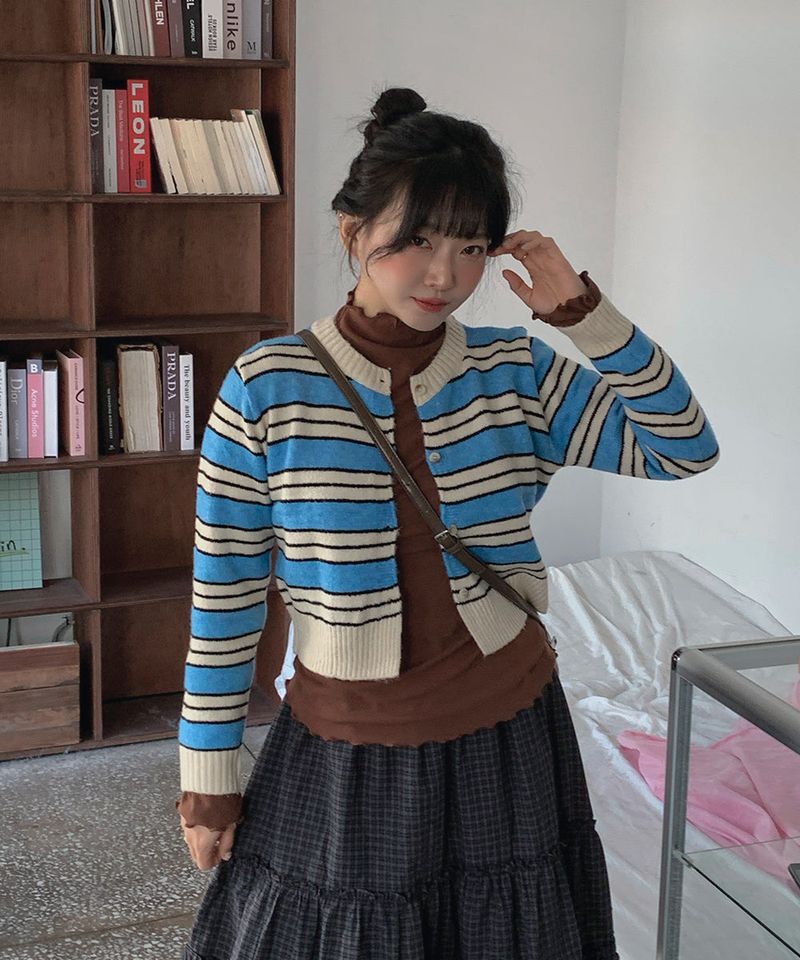Mode Stripe Cardigan