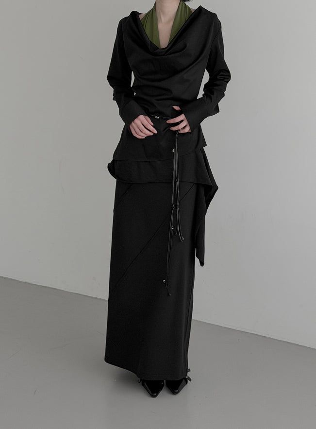 Ab Cowl Neck Blouse