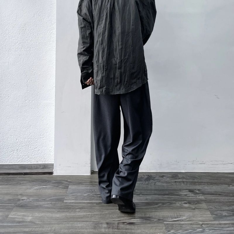 Curved Draped Suiting Trousers