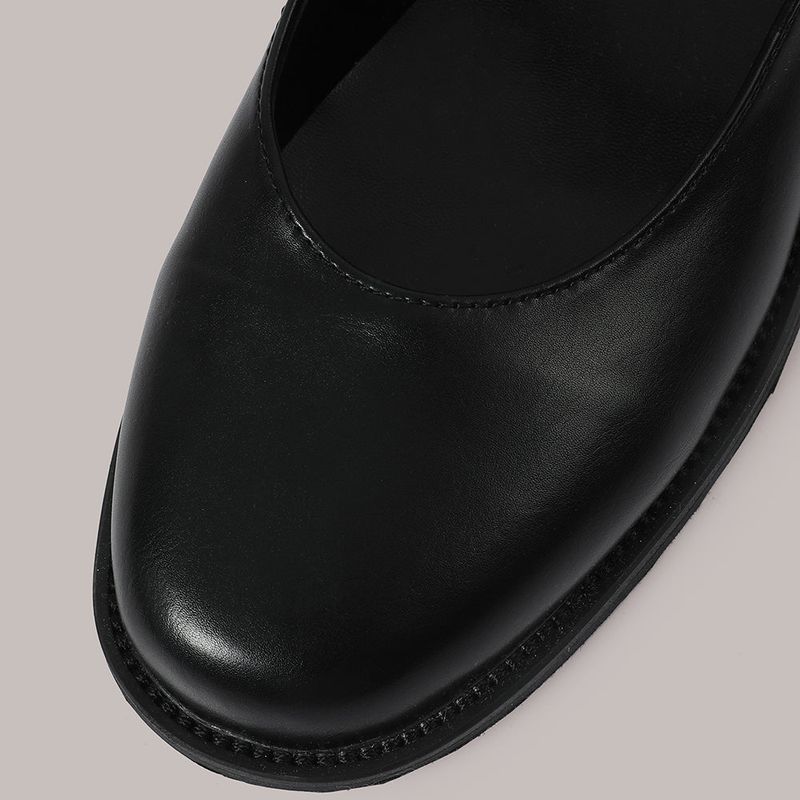 Maryjane Flat Shoes - Black