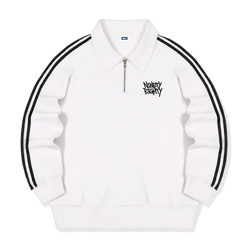 rough mini logo track collar half zip-up (2color)