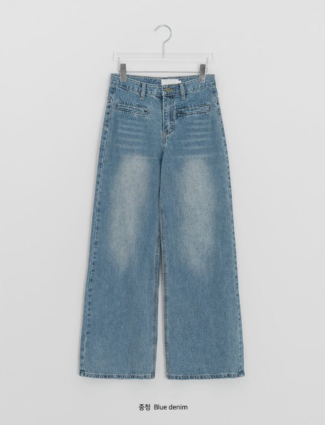 Picat Pocket Straight Denim Pants