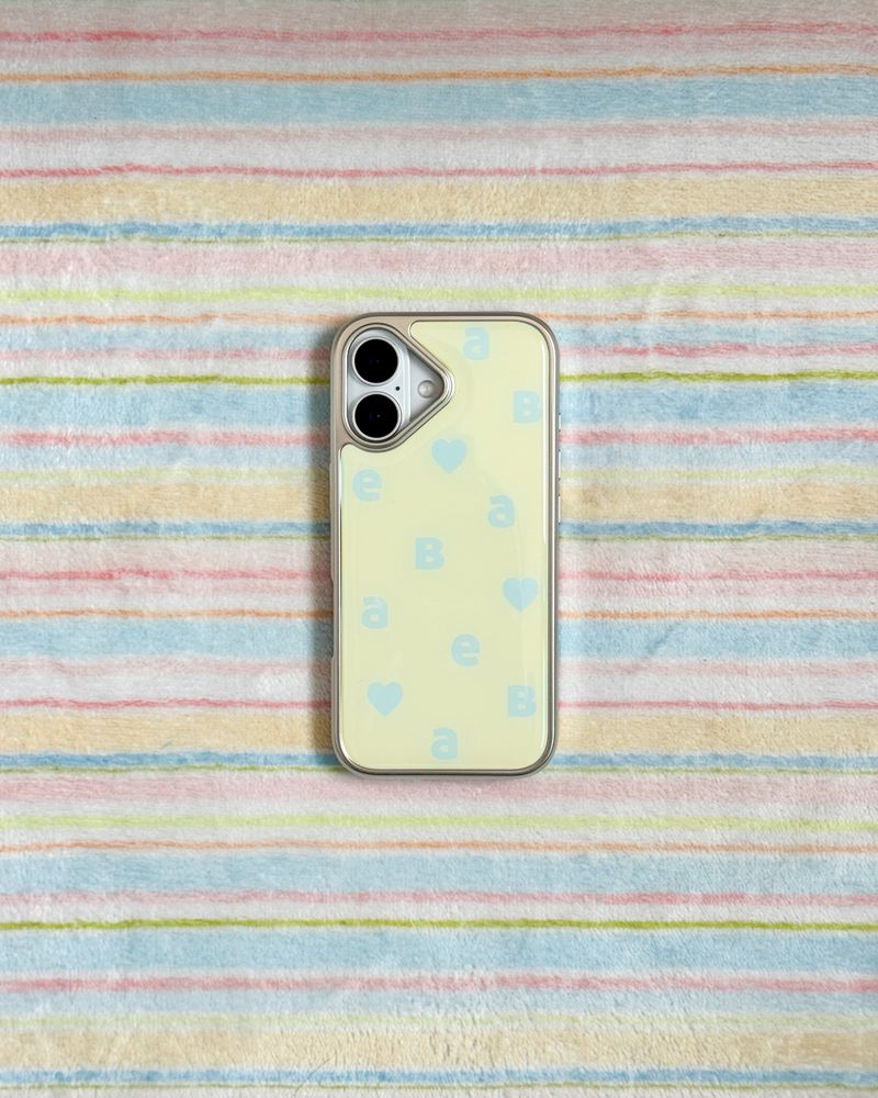 NEW LOGO Lemon Blue Silver Epoxy Case