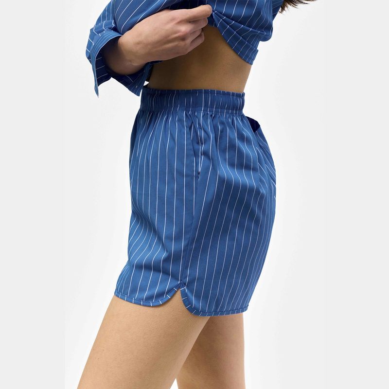 STRIPED POPLIN SHIRTS SET_BLUE