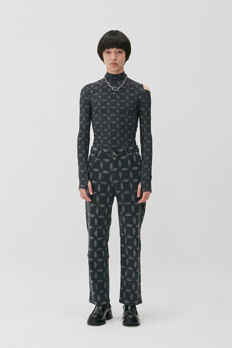 FLIP Pattern Turtleneck_Black