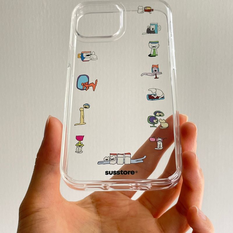 Color Deformed Cats phone case