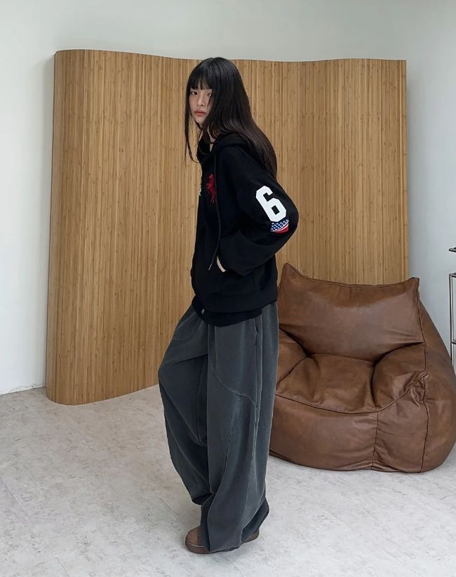 Mars Pigment Cut-out Wide Pants