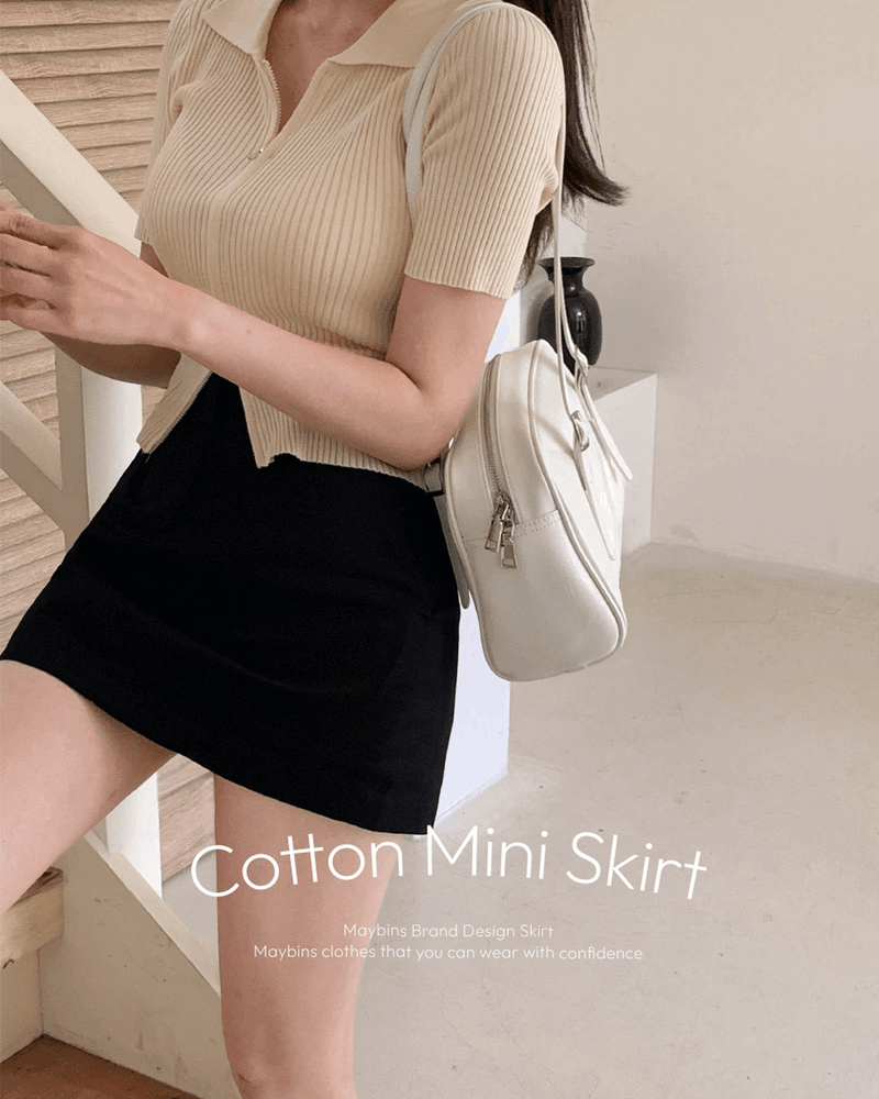 【MADE】Cotton mini skirt (underpants included)