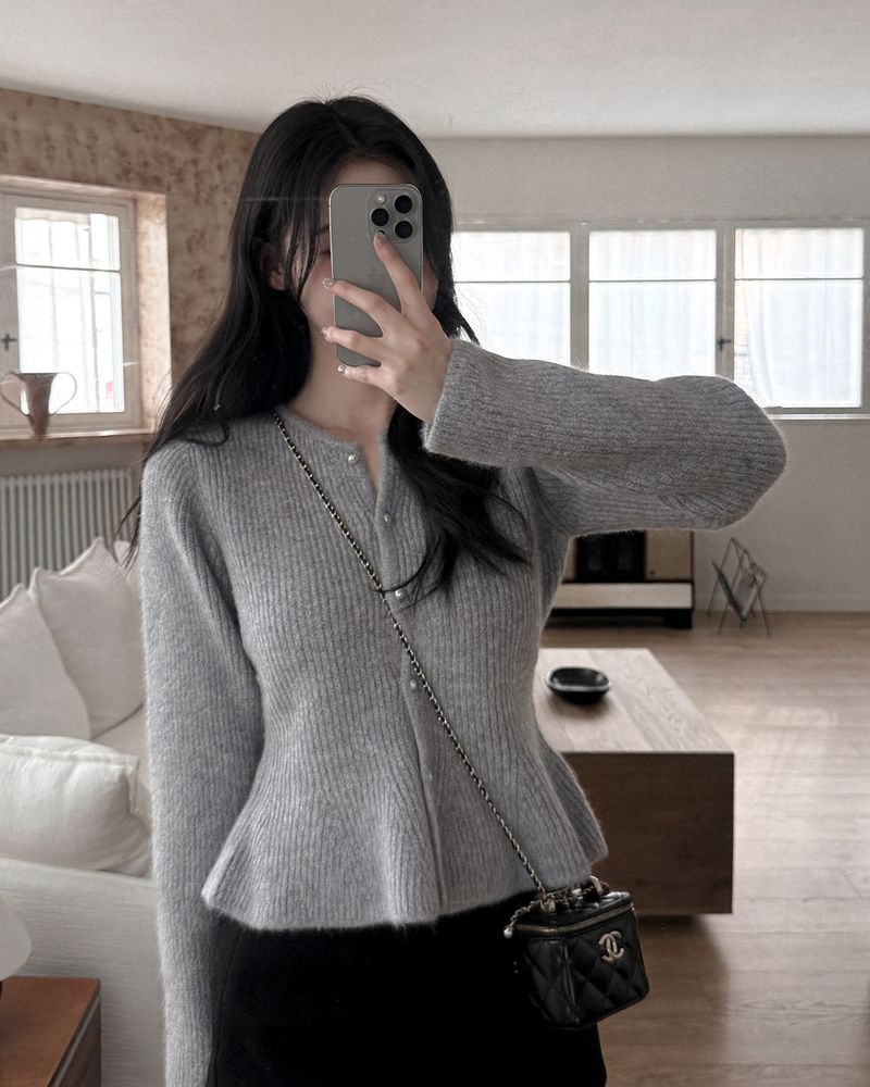 Lepain Angora Knit Cardigan