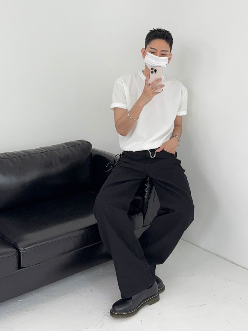 RO Relaxed Semi-Wide Cotton Pants (2C)