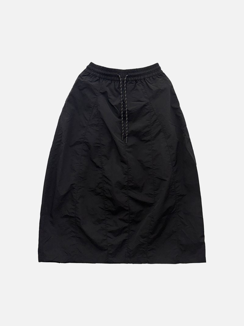 Windy Nylon Banding Long Skirt (3c)