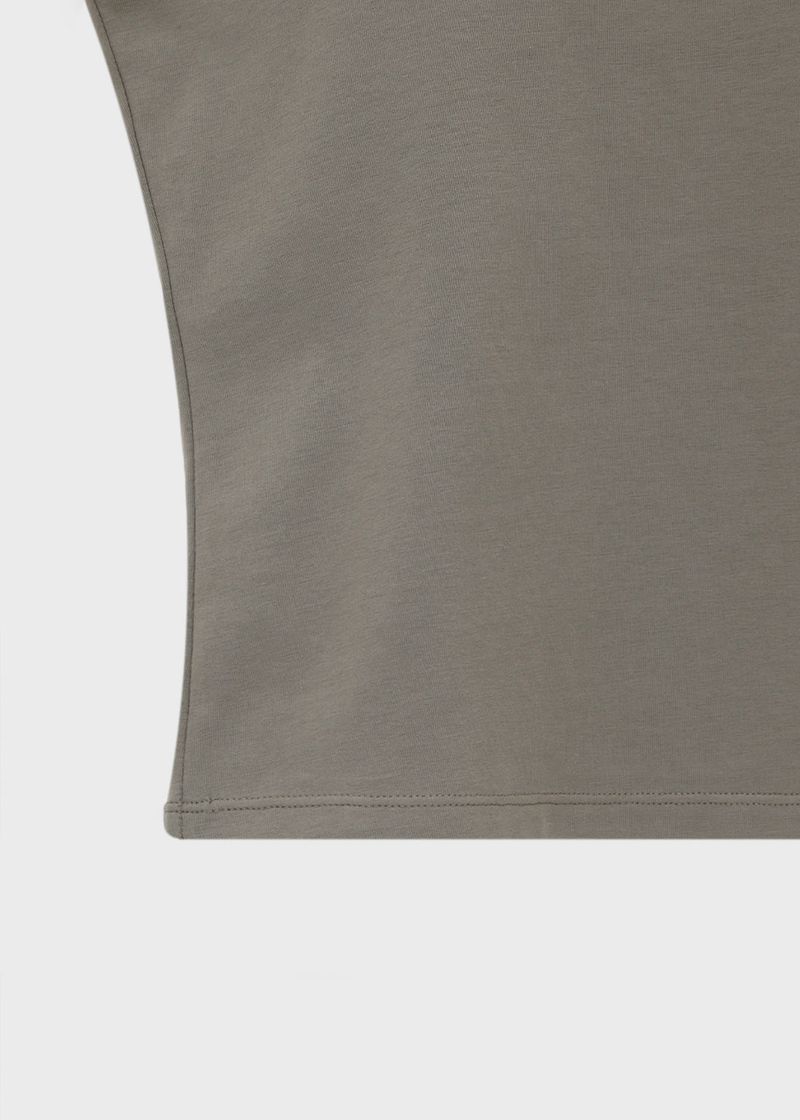 [B-BASIC] Basic Cotton Span Mango Halter Neck Sleeveless (Built-in Cap)
