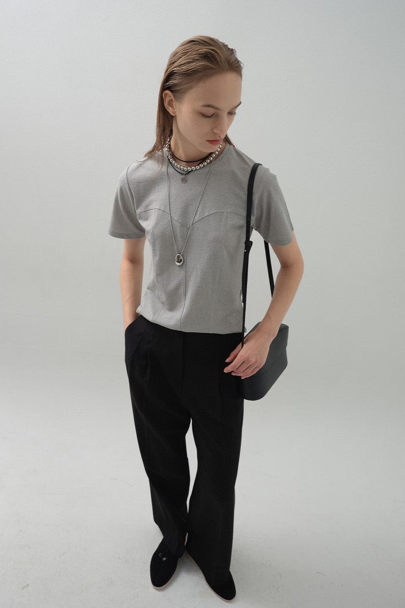 Bustier Line Top_Grey