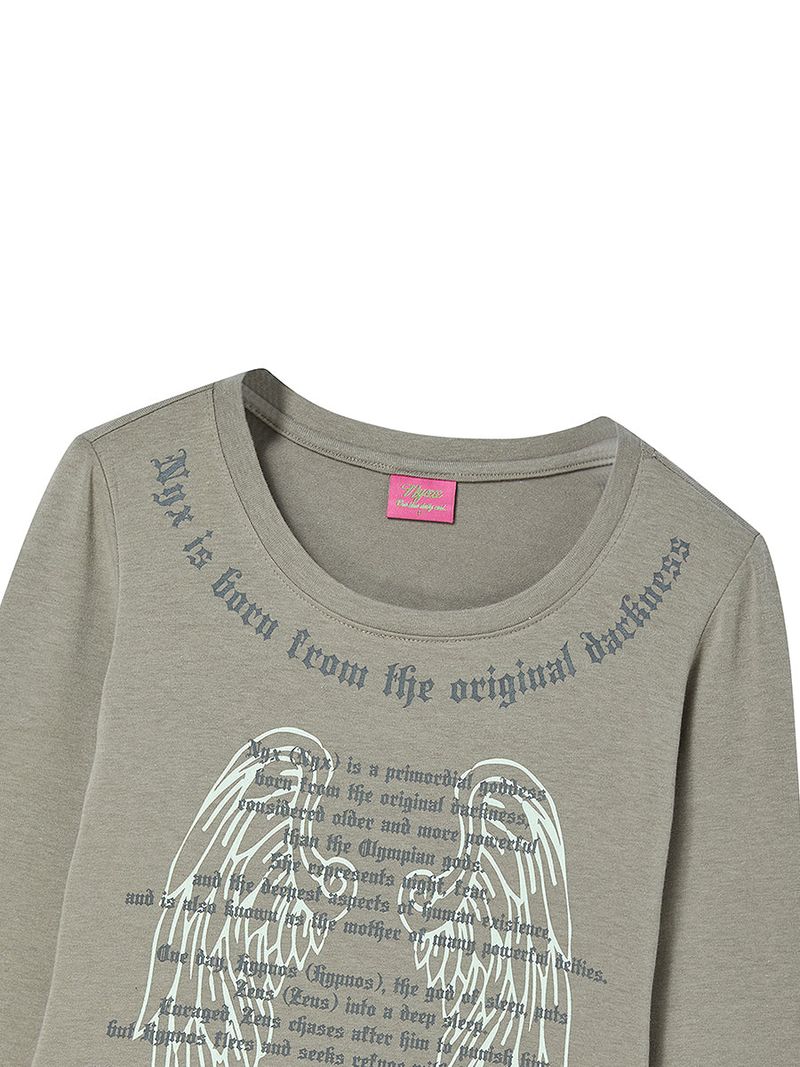 SCOOP NECK L/S SAND